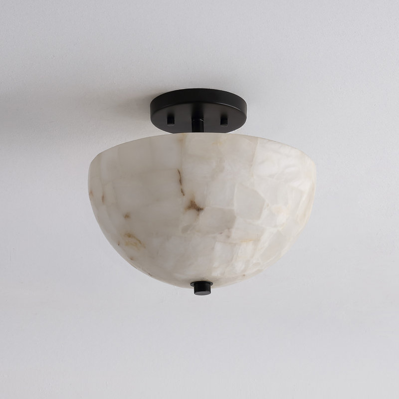 Diem Semi Flush Mount, Matte Black