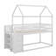 Lit superposé simple au-dessus de simple avec tablettes et tiroirs-1204436704