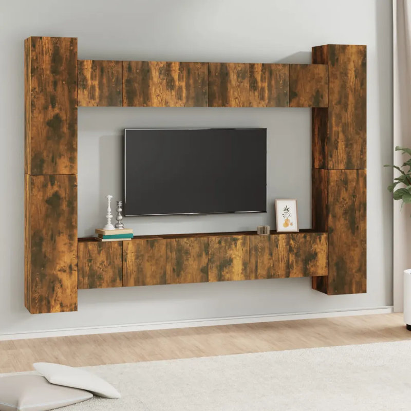 Maquoit TV Stand for TVs up to 75", Smoked Oak