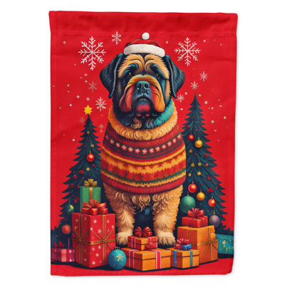 Drapeau de maison de Noël en polyester double face H 40 po x l 28 po