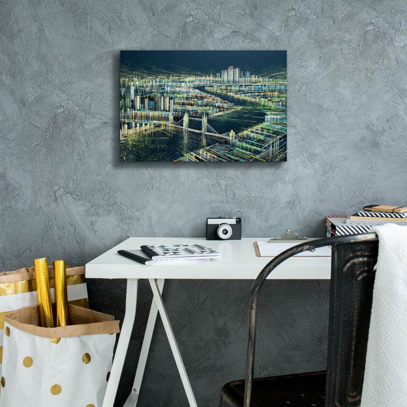 " London At Midnight " by Marc Todd, 12" H x 18" W