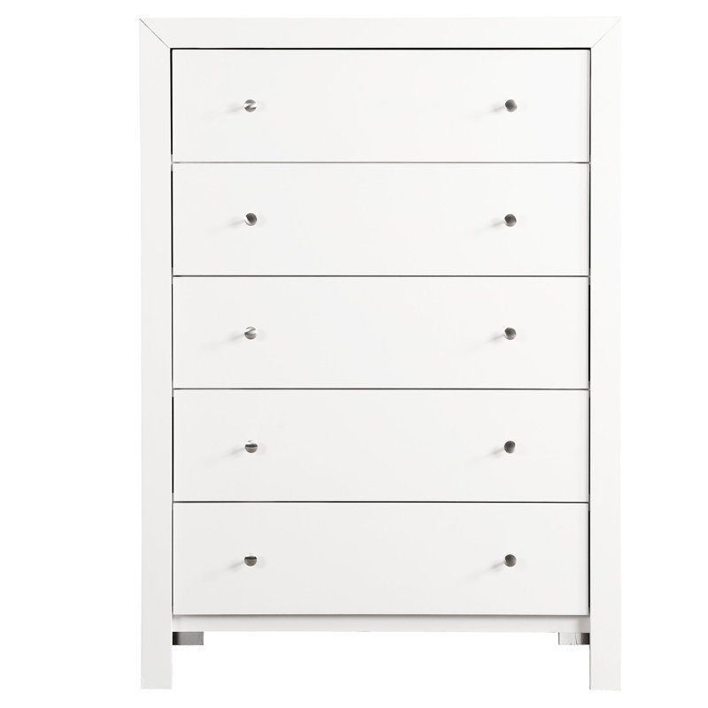 Commode blanche avec tiroirs spacieux