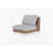 Brown Wicker Outdoor Armless Chair Conversation Set, Pacific Fog Gray