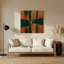 Art mural abstrait en métal vert 74