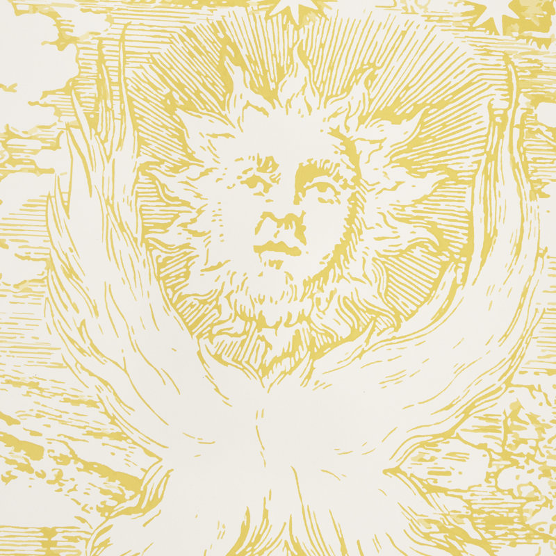 Schumacher x Johnson Hartig Modern Toile Wallpaper, Yellow