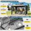Pavillon de jardin extérieur en aluminium 10 pi x 12 pi, pavillon en acier galvanisé à toit rigide avec rideau d'intimité et moustiquaire-100491005