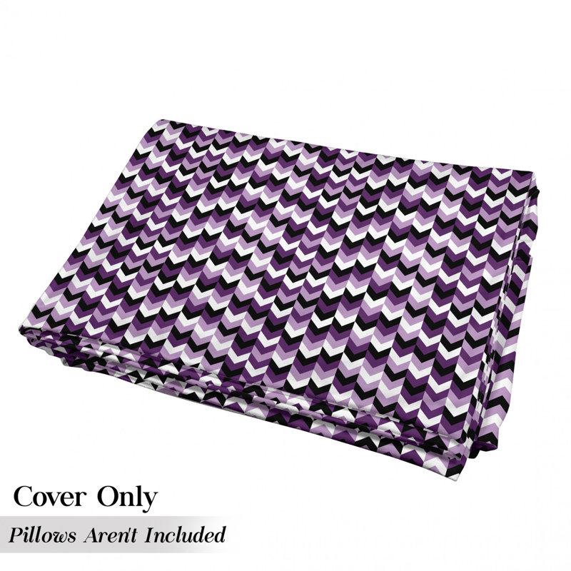 Housse de coussin d'extérieur Zig Zag Arrows, H 2 po x l 36 po x P 88 po, Lilas/mauve