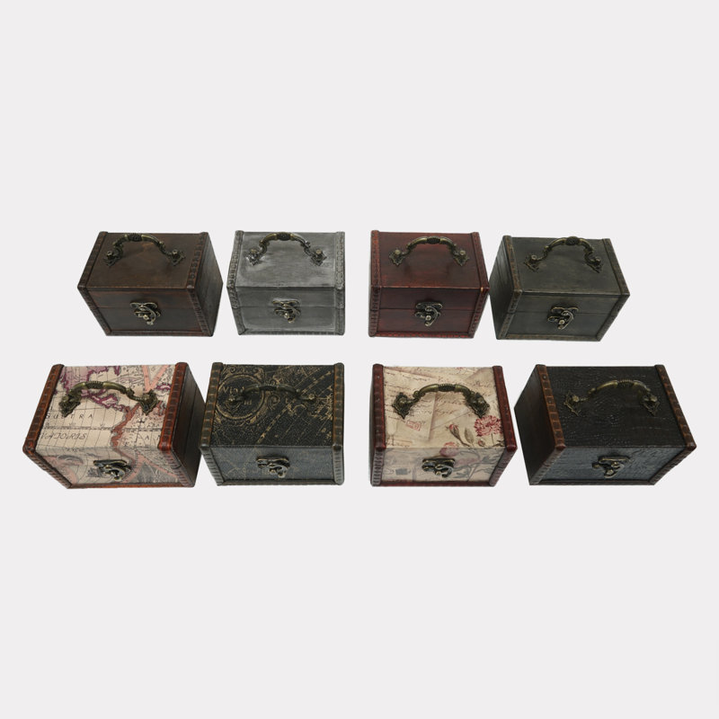 8 Piece Faux Leather Decorative Box Set