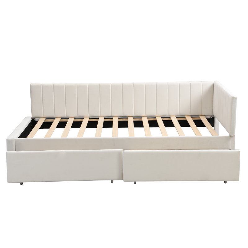 Aliyannah Upholstered Daybed, Beige