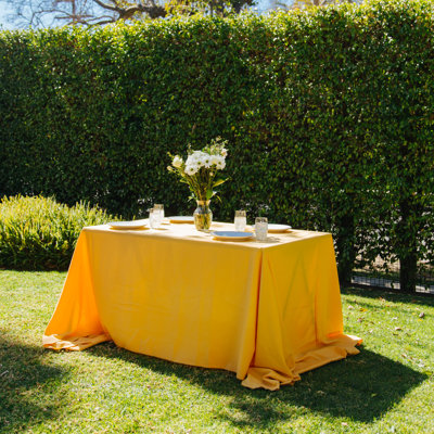Fisher Rectangular Stain-Resistant Polyester Tablecloth