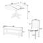 Ensemble de table de salle à manger extensible 6 pièces avec rallonge amovible, un banc et 4 chaises