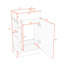 Armoire de salle de bain Kazir avec tablette à deux niveaux et orientation vers la gauche ou la droite