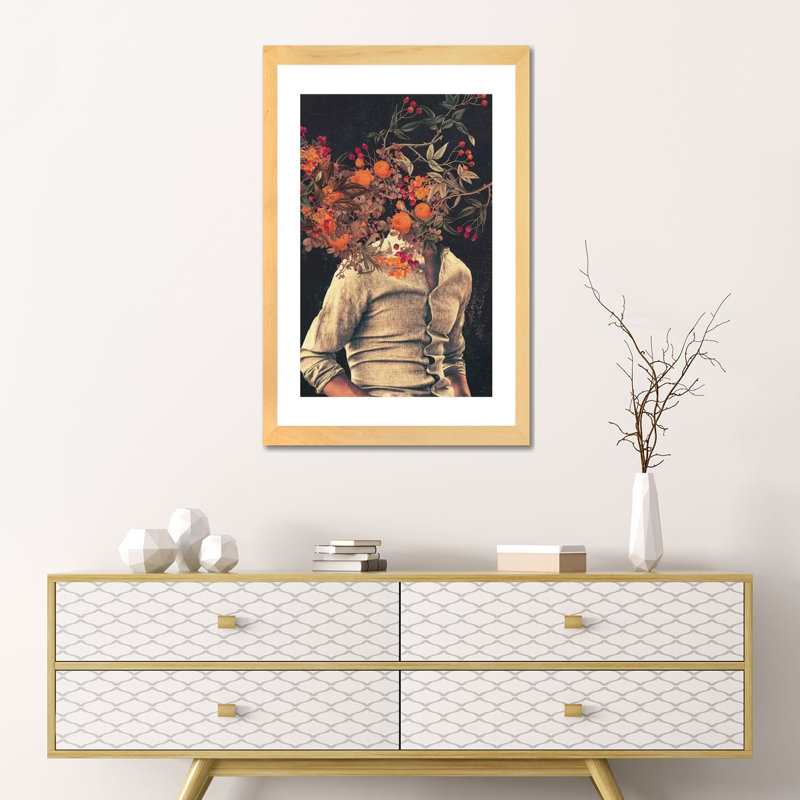 " Roots " by Frank Moth, White, 24" H x 16" W x 1" D, Natural Wood Paper