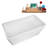 51" Streamline Soaking Freestanding Tub and Tray With Internal Drain-101687112