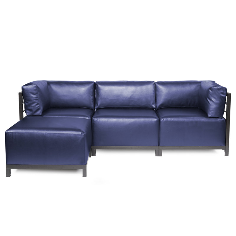 Canapé modulaire avec coussins Woodsen, Titane, Mercure