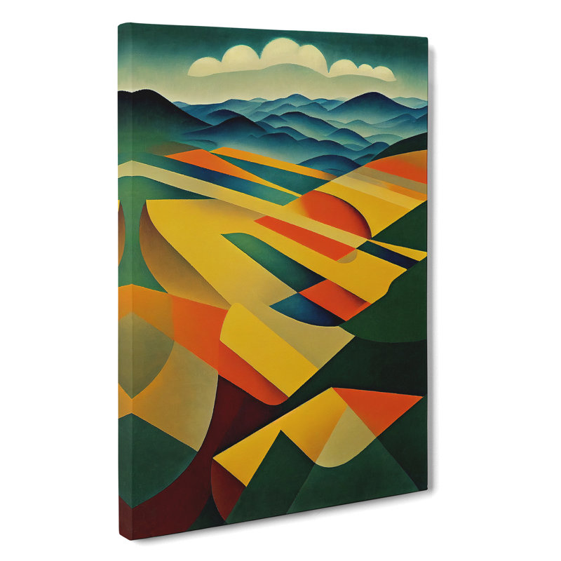 Abstract Landscape Meadow No.4 - Wrapped Canvas Print, 50cm H x 35cm W x 3cm D