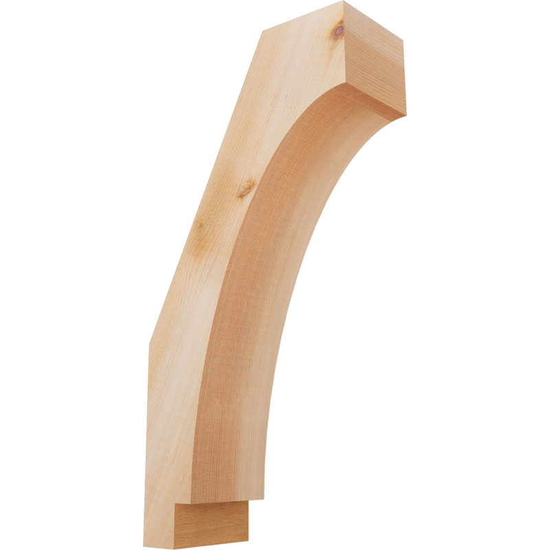 Attelle de genou lisse impériale l 3 1/2 po x P 8 po x H 16 po, Cèdre rouge, Lisse, H 16 po x l 3,5 po x P 8 po