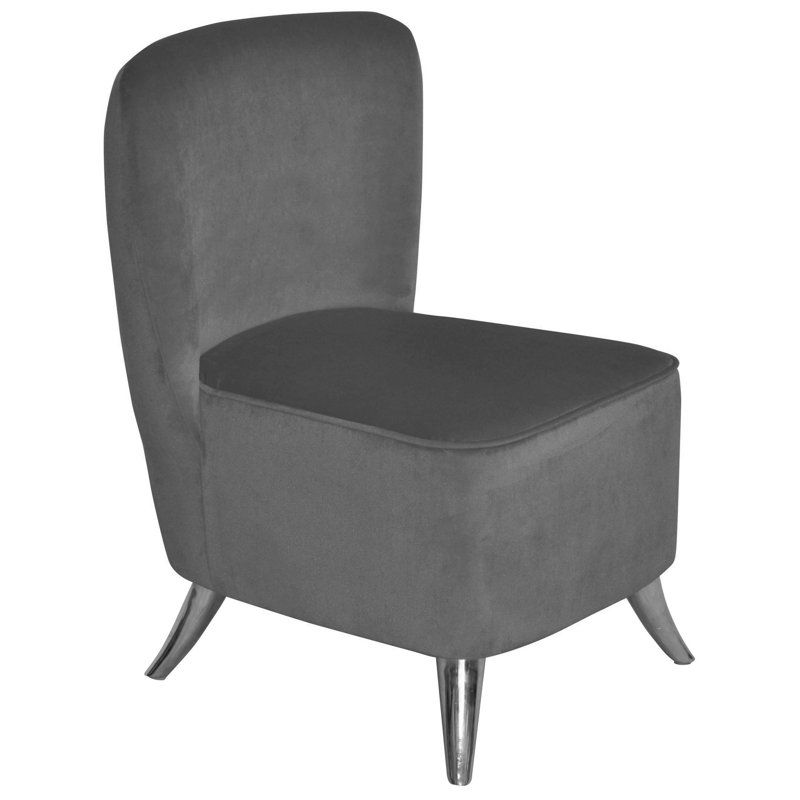 Pepi Upholstered Slipper Chair, Graphite