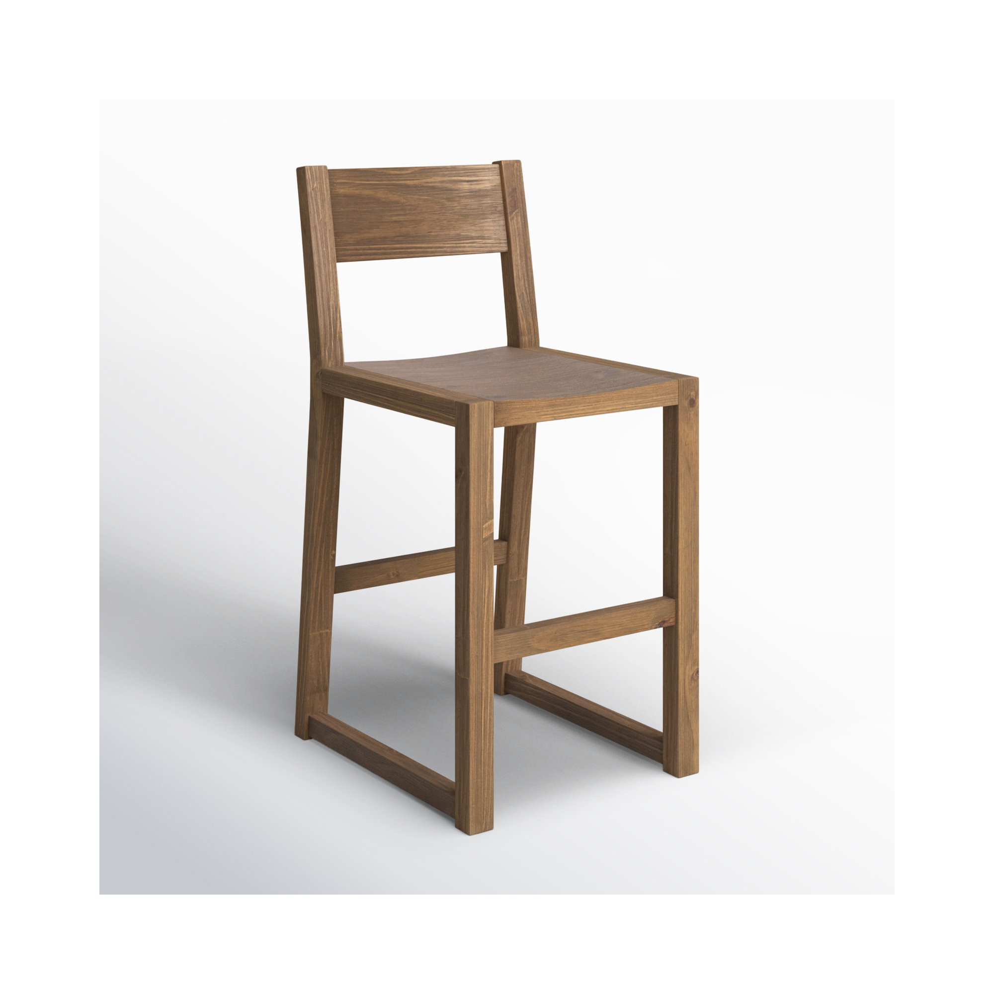 Modica Solid Wood Stool, Honey Brown, Counter Stool (24" Seat Height)