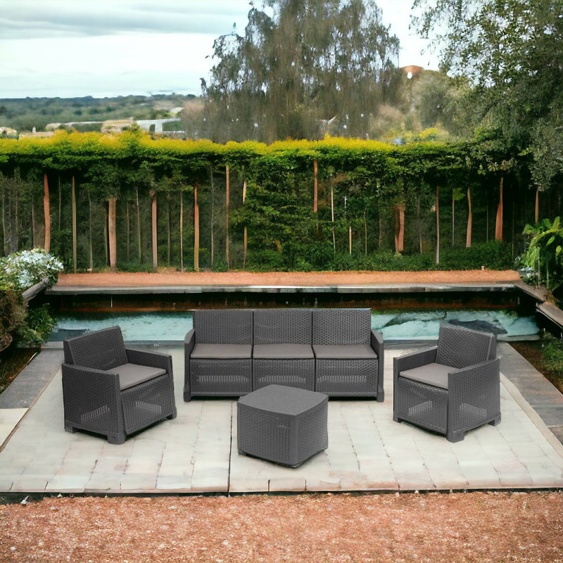 Alinda Rectangular 2 - Person 66cm L Outdoor, Black