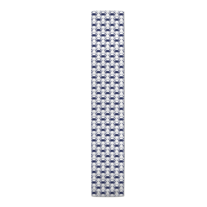 Layne Dancing Crabs Table Runner, 72" L x 16" W, Navy