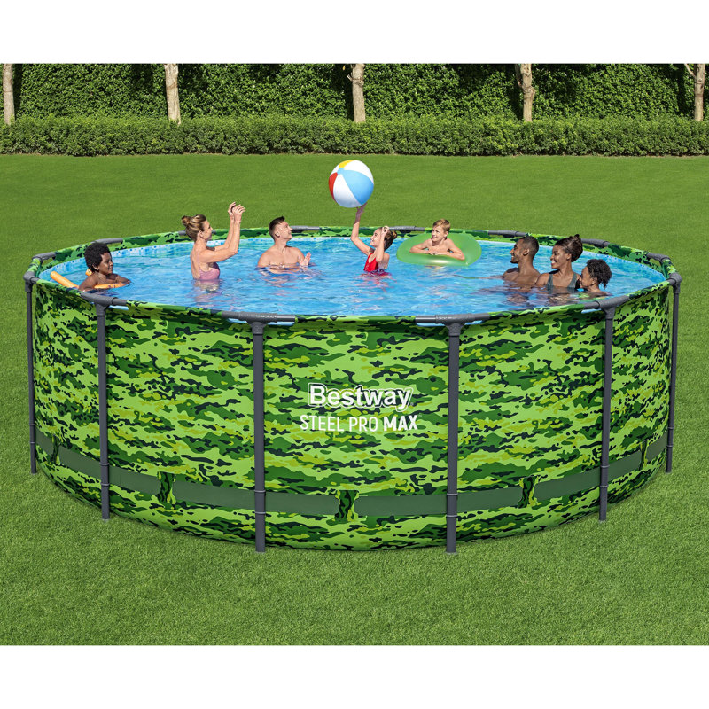 Bestway: Steel Pro Max 14'x48" Camo Pool Set, Durable Construction, Easy Assembly