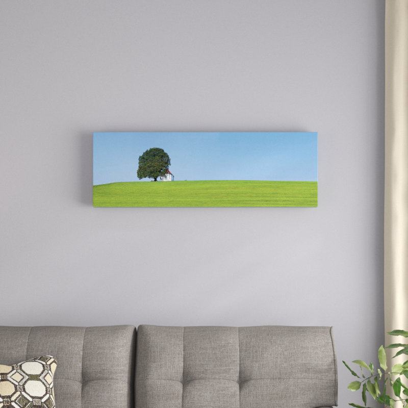 Modern & Contemporary, 12" H x 36" W x 1.5" D, Black Framed Canvas