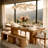 6-Pieces Extenable Dining Table Set with Extenable Bench and  Dining Chair