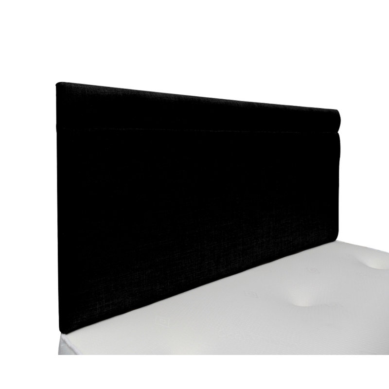 Burchette Upholstered Headboard, Black, Small Single (2'6), Naples Velvet