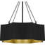 Luminaire suspendu noir mat 4 lumières Surrayah