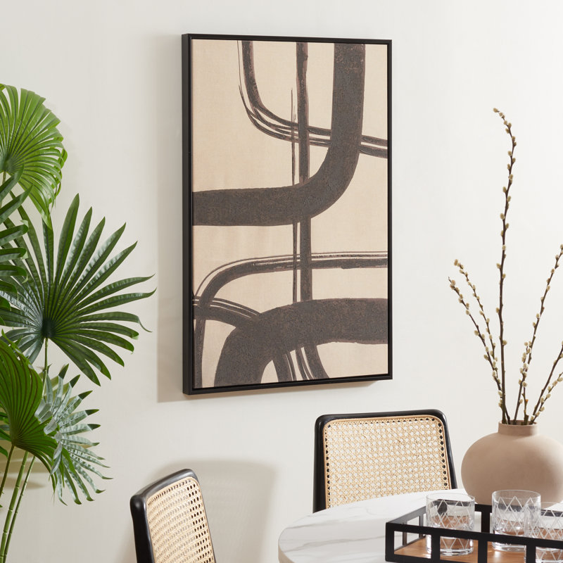 Inky Freeway - Floater Frame Print on Canvas