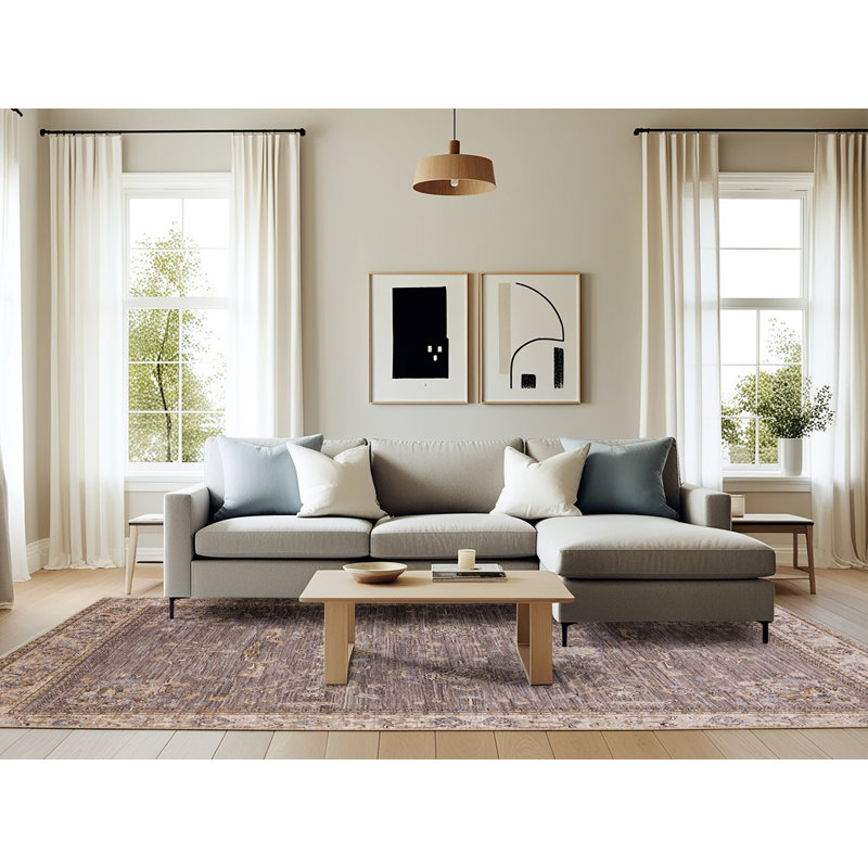 Halstad Oriental Indoor Rug, Rectangle 6' x 9'