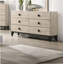 Commode de chambre à coucher avec plateau en faux marbre et 6 tiroirs de rangement-1905288693