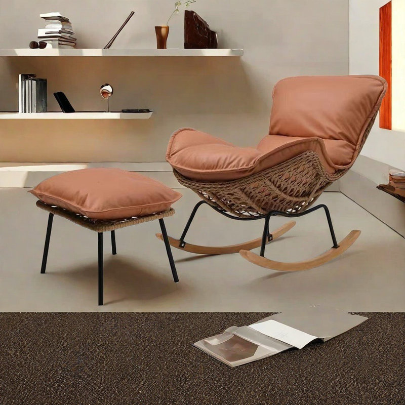 Chaise berçante Casual Light Luxury Home, Orange