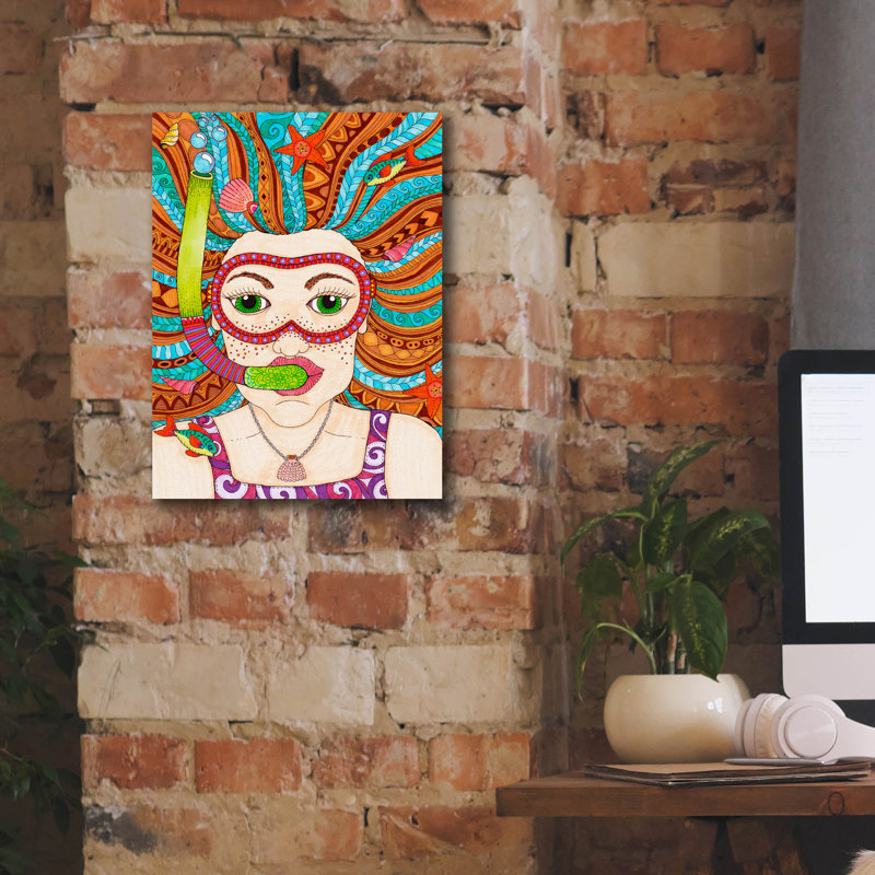 «Tropical Paradise 10» par Hello Angel, art mural sur toile, H 16 po x l 12 po x P 0,75 po