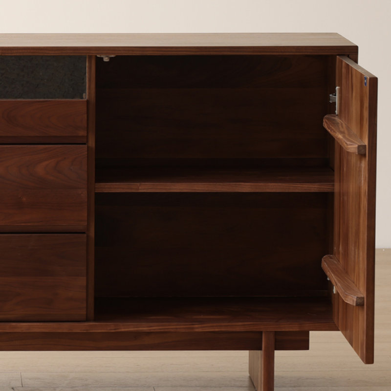 Solid Wood Dining Room Retro Sideboard, 32.28" H x 62.99" W x 15.75" D