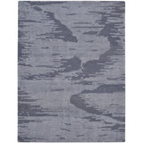 Abstract Area Rug in Blue/Ivory