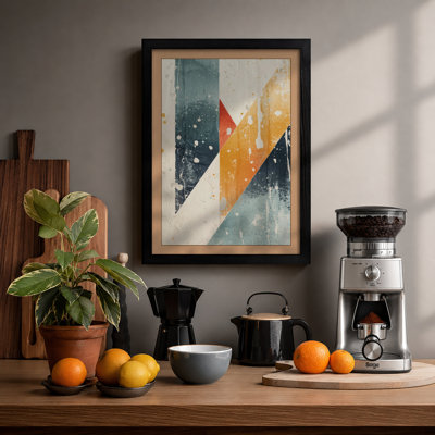 Chevron Forward Geometric - Framed Print