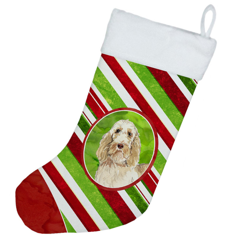 Chaussette de noël à rayures à sucre, Spinone