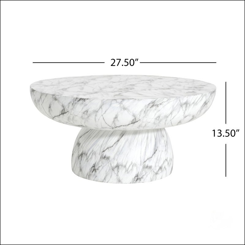 Table basse en faux marbre