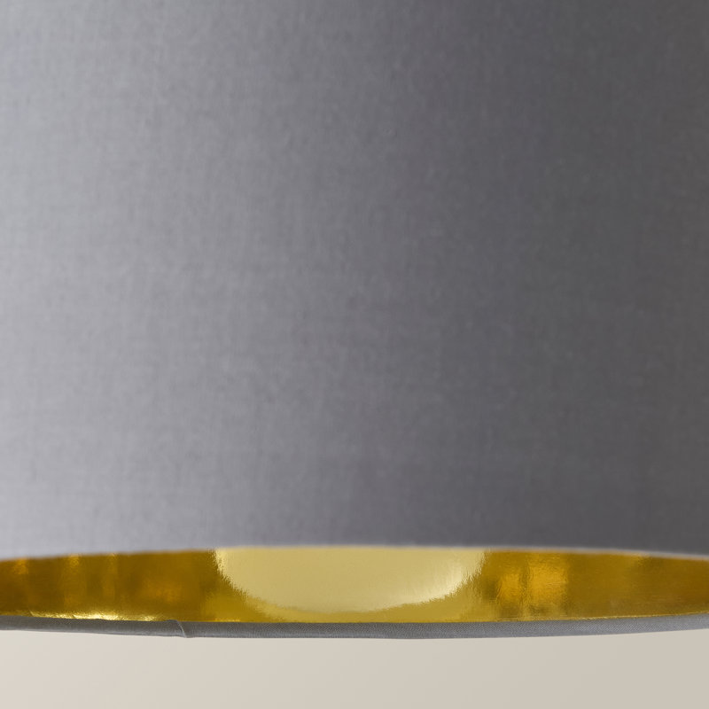 Swadha 15cm H Linen Blend Lamp Shade in Grey