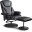 Aashka Ergonomic Faux Leather Recliner with Footrest-1378975471