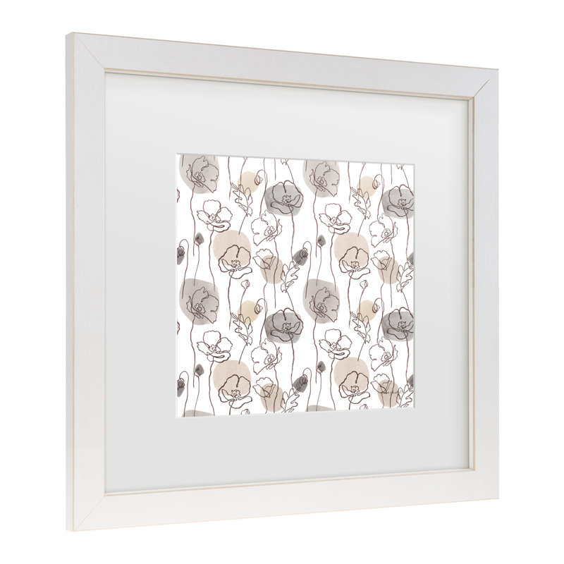 «Think Neutral 15» par Lisa Audit - Reproduction d'art sur toile encadrée, H 13 po x l 13 po x P 0,75 po, Cadre blanc
