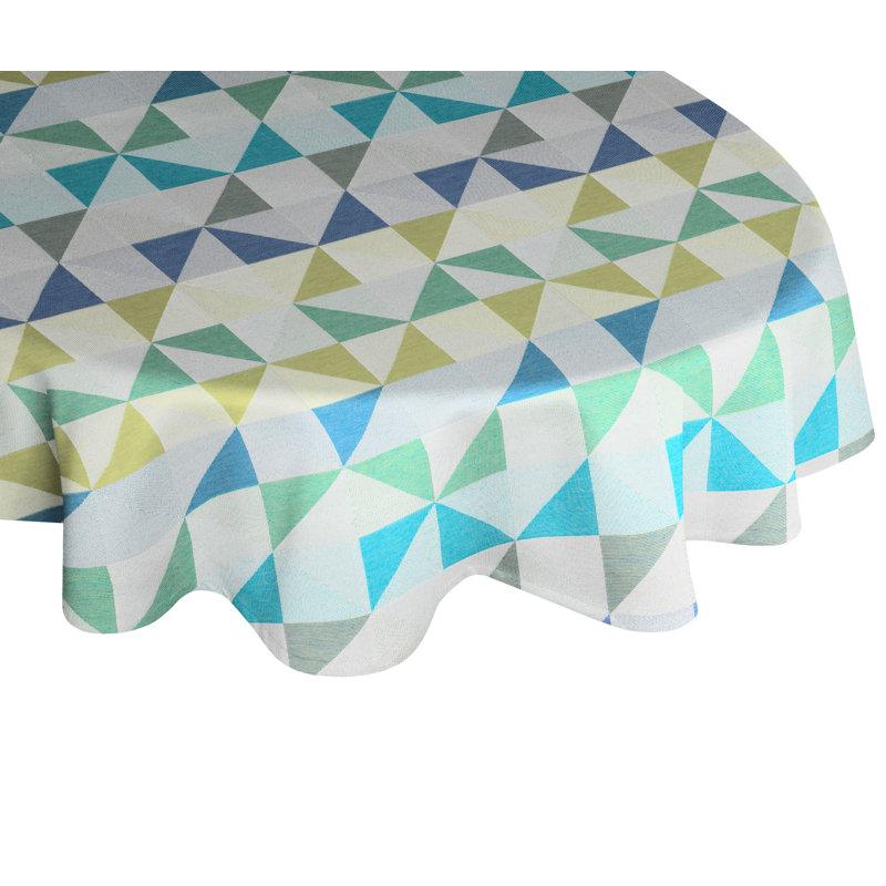 Gareth Tablecloth, Blue/Yellow/Light green