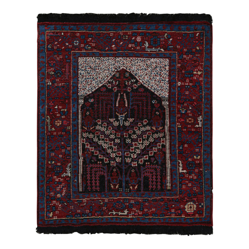 Burano Hand Knotted Wool Geometric Area Rug, Rectangle 4' x 6'