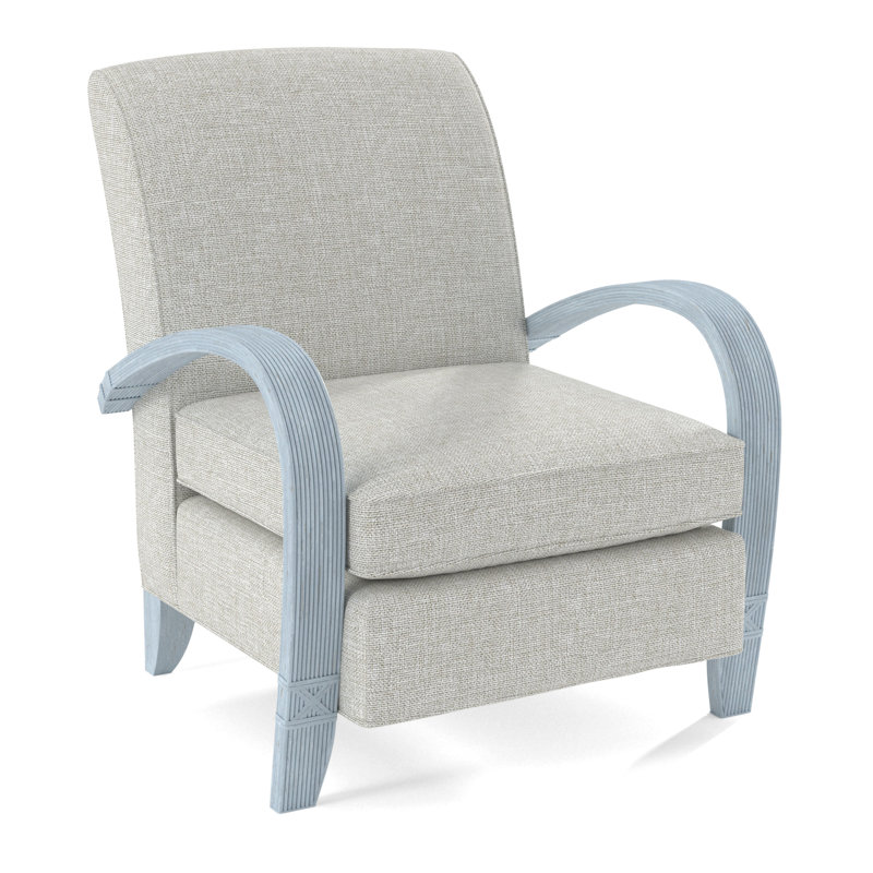Vero Armchair, Green and Blue Stripe; 0252-54, Sea Glass