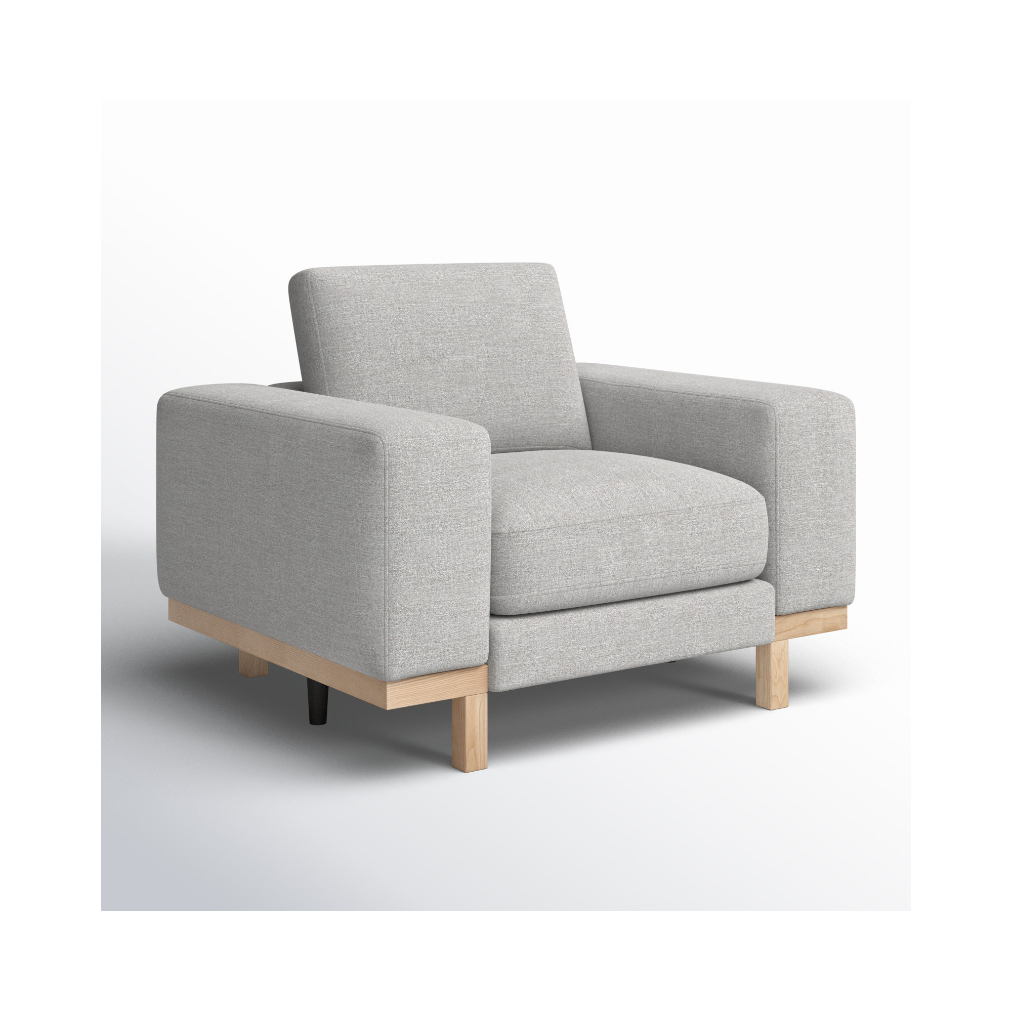 Arnette Upholstered Armchair, Brent Cloud Basketweave