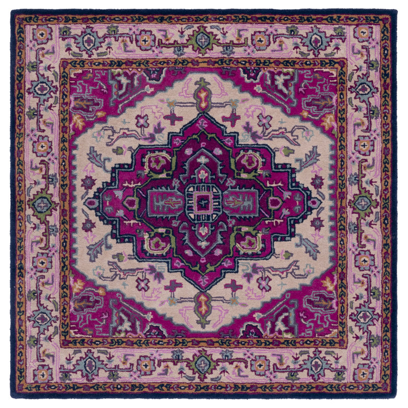 Blokzijl Hand Tufted Wool Oriental Rug, Square 5'