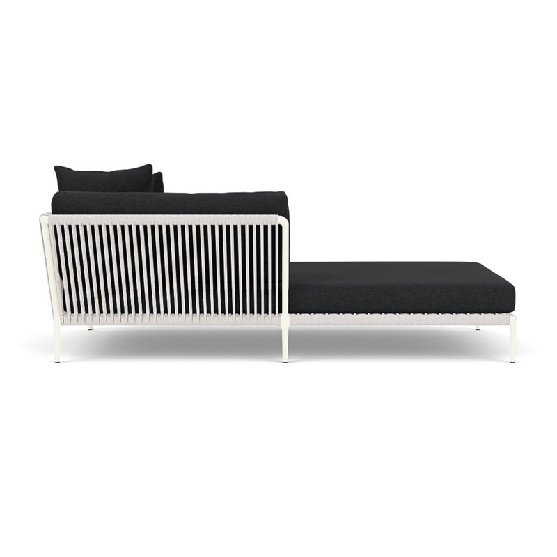Otti Left Arm Sectional Chaise, Noir, Bone