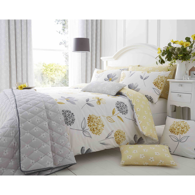 Coleman Cotton Blend Floral Duvet Cover Set with Pillowcases Included, Kingsize - 2 Standard Pillowcases, Green